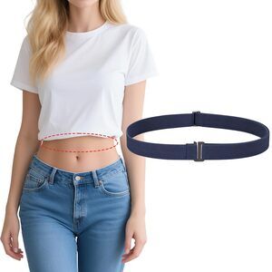 7849 Crop Tuck Band For Women Adjustable Tucky Waist Belt Tucking Shirts